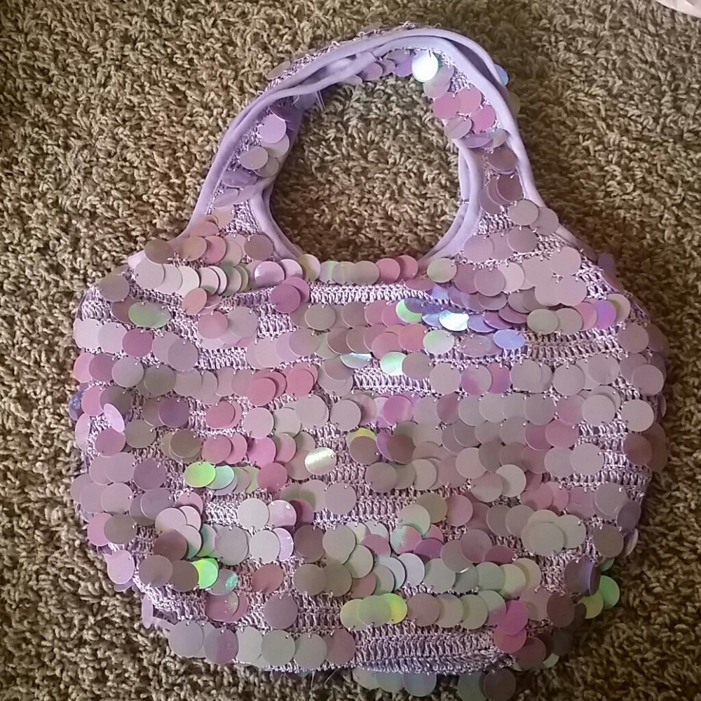 Womans Lavender Glitzy Hobo